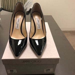 Jimmy Choo Romy 85 Patent Leather Pumps Size 38